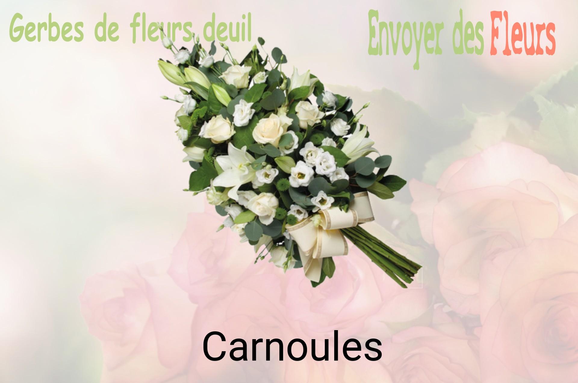 Gerbe de fleurs de deuil livrée à Carnoules